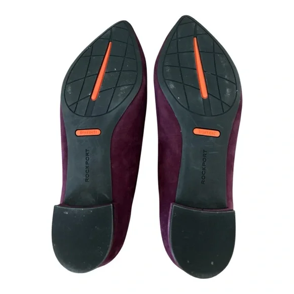 ROCKPORT Total Motion Adelyn Ballet Flats Total Motion Trutech Purple Plum Shoes - Picture 5 of 6